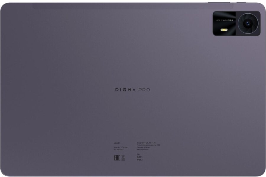 Планшет Digma Pro Zenith T606 (1.6) 8C RAM8Gb ROM128Gb 11" IPS 1920x1200 4G 2Sim Android 14 графит 13Mpix 5Mpix BT WiFi microSD 1Tb 8000mAh — изображение 2