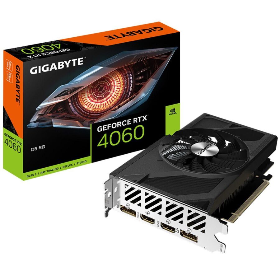 Видеокарта Gigabyte RTX4060 D6 8GB GDDR6 128bit 2xDP 2xHDMI 1FAN RTL