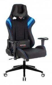Купить Кресло игровое Zombie VIKING 4 AERO черный/синий ткань/эко.кожа с подголов. крестов. пластик - 4D-10816987 из реестра по лучшей цене