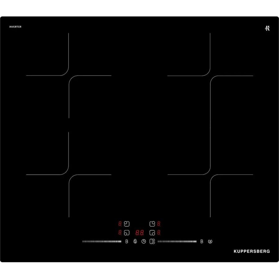 Варочная поверхность Kuppersberg/ Варочная поверхность Kuppersberg, индукция, High-Tech, 59 см, 9 уровней мощности, блокировка управления, автоматическое отключение, Inverter, таймер, Booster, Flexi-zone, слайдерное управление, цвет черный — изображение 2