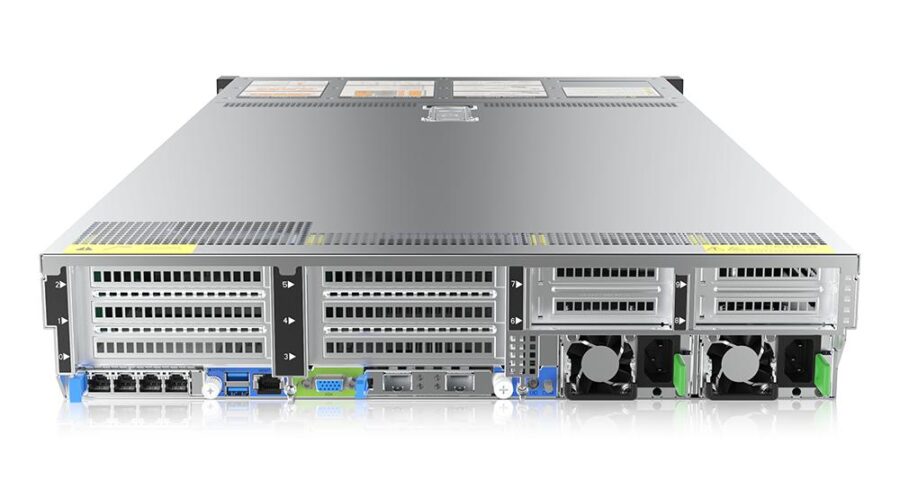 Серверная платформа/ Gooxi SL201-D12R-NV-G4 2u 12bay server with NVME bp,based on rapid sapphire 2xPCIe 5.0x16; 4xPCIe 5.0x8 2x 2.5" rear SAS/SATA 2x 2.5" rear NVMe 1300W 1+1 EU power cables — изображение 2