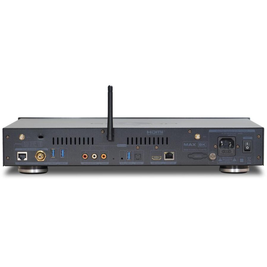 Медиаплеер/ Hi-FI Mediaplayer Dune HD Max 8K: 8K/60 Hz/Dolby Vision/HDR10+/HDR, CPU Amlogic S9284-K/J, RAM 8 Gb, Flash 64 Gb, 3xUSB3.0,  1xUSB2.0, HDD SATA 3.5", LAN 1000Mb/s, WiFi 802.11ax, BT 5.2, HDMI 2.1a, S/PDIF, Audio Out RCA, HiFi Coaxial SPDIF, I2 — изображение 3
