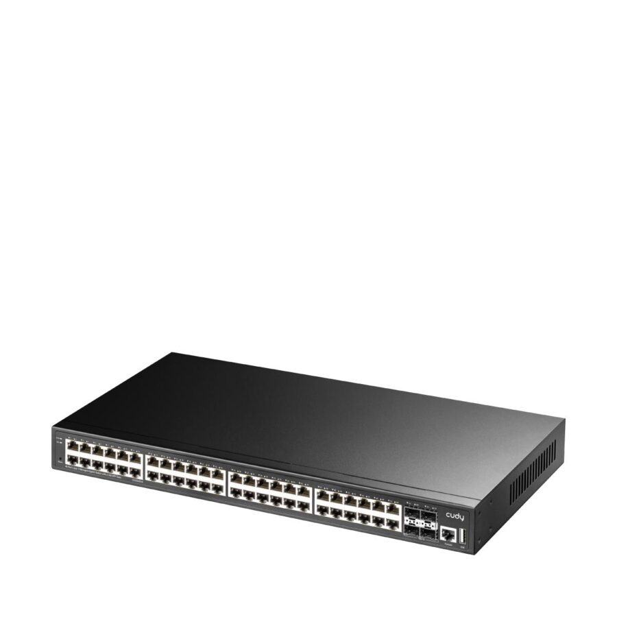 Коммутатор/ 48-Port Layer 3 Managed Gigabit Switch,48 Gigabit Ethernet ports + 4 10 Gigabit uplink SFP optical ports + 1 USB serial port + 1 console port, backplane bandwidth 176Gbps, three-layer network management function, support routing, DHCP, VLAN, M — изображение 2