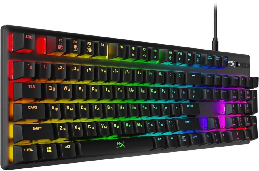 Клавиатура HyperX Alloy Origins механическая черный USB for gamer LED (4P4F6AA#ABA) — изображение 2