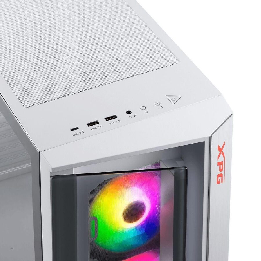Корпус XPG CRUISER WHITE [CRUISERST-WHCWW] (Midi-Tower, белый, TG, 120mm ARGB fan*3) — изображение 3