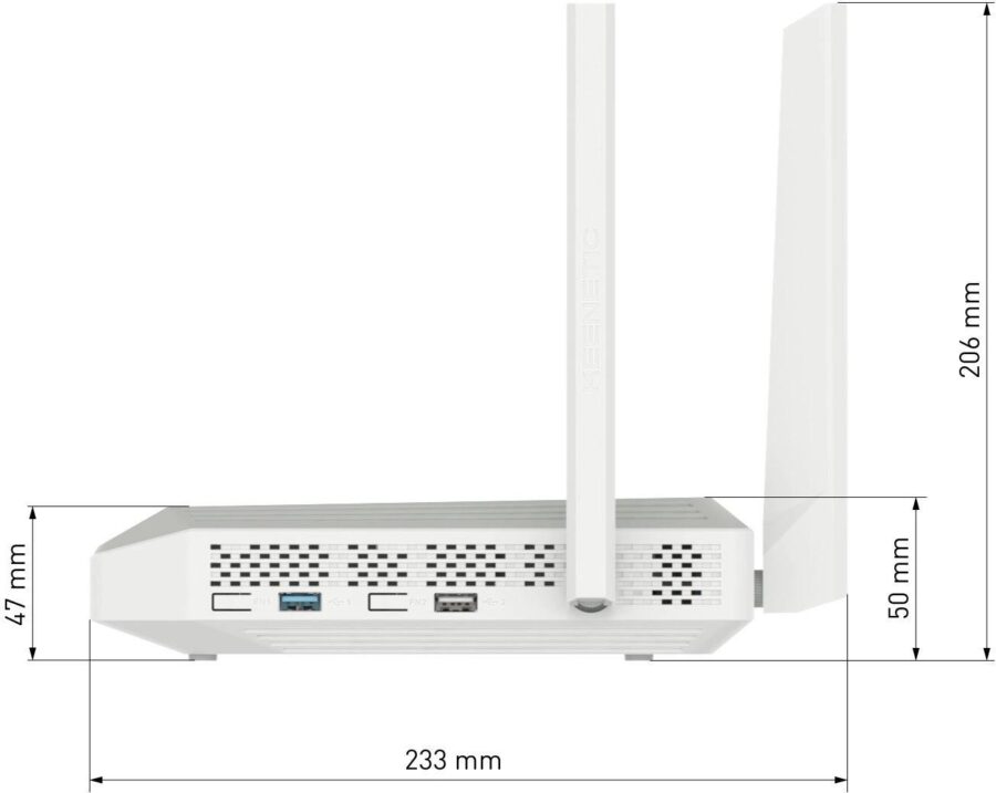 Роутер беспроводной Keenetic Peak (KN-2710 + KN-3311) AC2600 10/100/1000BASE-TX/SFP/4g ready серый — изображение 2