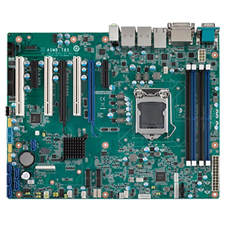 Материнская плата Advantech ASMB-785G4 (ASMB-785G4-00A1E), Advantech Socket LGA1151 для Intel Xeon E3-1200 v5/v6 and 6th/7th Generation Core i7/i5/i3 processors, 4xDDR4 DIMM, VGA, 2xDVI, 2xPCIe x16, 2xPCIe x4, 3xPCI, 6xSATAIII RAID 0,1,5,10, 2xGbE LAN, 5x — изображение 2