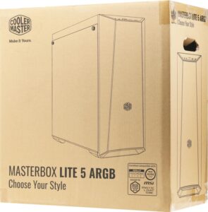 Купить Корпус Cooler Master MasterBox Lite 5 ARGB, W/O controller черный без БП ATX 3x120mm 2x140mm 2xUSB3.0 audio bott PSU - 4D-15270692 из реестра по лучшей цене