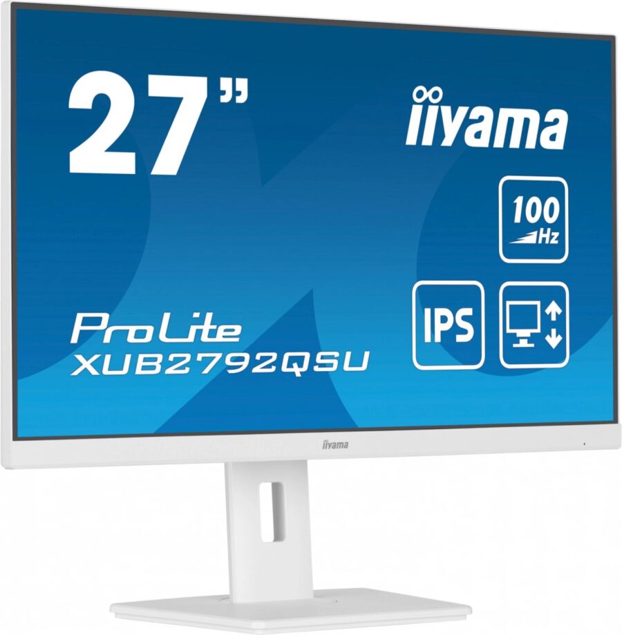 Монитор Iiyama 27" ProLite XUB2792QSU-W6 белый IPS LED 0.4ms 16:9 HDMI M/M матовая HAS Piv 250cd 178гр/178гр 2560x1440 100Hz DP WQ USB 6.1кг — изображение 3