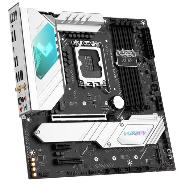 Материнская плата MAXSUN MS-iCraft B760M WIFI, LGA1700, B7604*DDR5, 4*SATA3, 3*M.2, 4*USB 3.2, 4*USB 2.0, Type-C, 1*PCIEx16, 1*PCIEx4, 1*PCIEx1, HDMI+DP, mATX — изображение 4