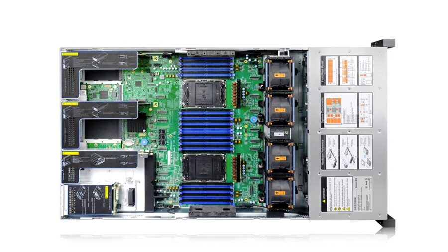 Серверная платформа/ Gooxi SL201-D12R-NV-G4 2u 12bay server with NVME bp,based on rapid sapphire 2xPCIe 5.0x16; 4xPCIe 5.0x8 2x 2.5" rear SAS/SATA 2x 2.5" rear NVMe 1300W 1+1 EU power cables — изображение 4