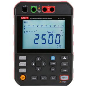 Купить Измеритель сопротивления изоляции UT512D до 2,5 кВ, до 1 ТОм память на 999 измерений, CAT IV 600 В - 4D-13889366 из реестра по лучшей цене