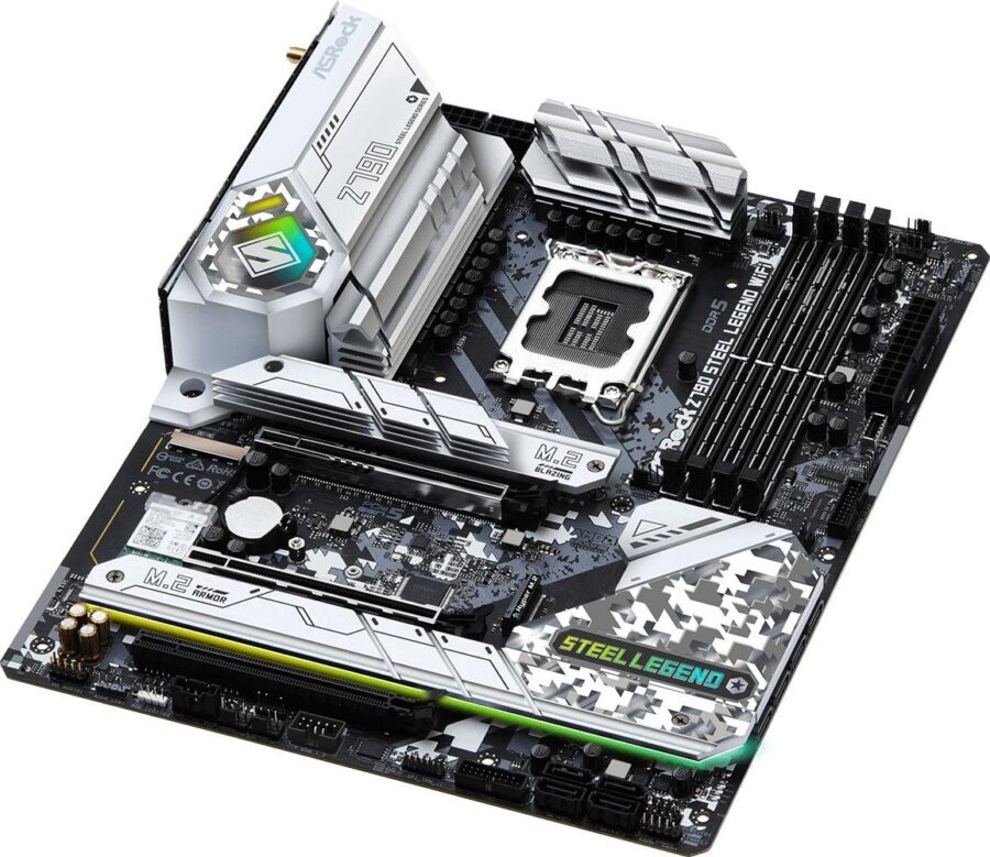 Материнская плата Asrock Z790 STEEL LEGEND WIFI Soc-1700 Intel Z790 4xDDR5 ATX AC`97 8ch(7.1) 2.5Gg RAID+HDMI+DP — изображение 4