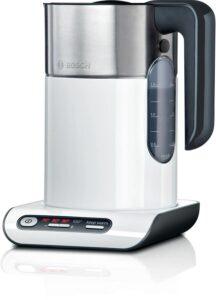 Купить Чайник электрический Bosch TWK8611P 1.5л. 2400Вт белый/серебристый корпус: металл/пластик - 4D-12968055 из реестра по лучшей цене