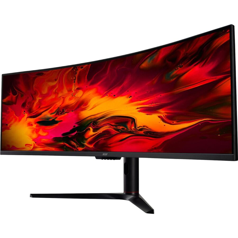 Монитор/ ACER EI491CRSBMIIIPHX 49'', ZeroFrame Yes, Curved 1800R Black, 32:9, VA, 3840x1080, 4ms, 400cd, 144Hz, 1xHDMI(2.0) + 2xHDMI(1.4) + 1xDP(1.2) + Audio Out, Speakers 3Wx2, sync: FreeSync Premium Pro, hdr: HDR 400, hadj 95 — изображение 3