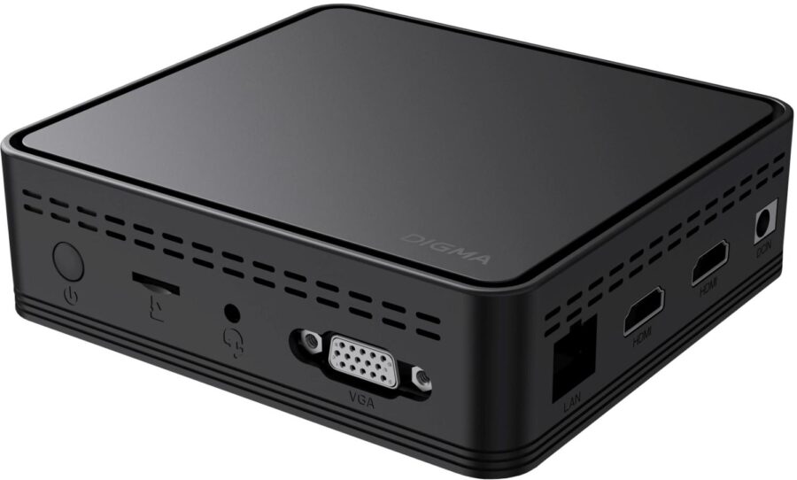 Неттоп Digma Mini Office P N5030 (1.1) 4Gb SSD128Gb UHDG 605 CR Windows 11 Pro GbitEth WiFi BT 36W черный (DPN5-4BXW01)