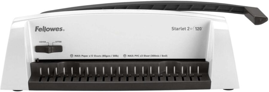 Переплетчик Fellowes STARLET 2+ на пластиковую пружину, сшивает до 120 лст., перфорирует 12 лст. Переплетчик Fellowes STARLET 2+