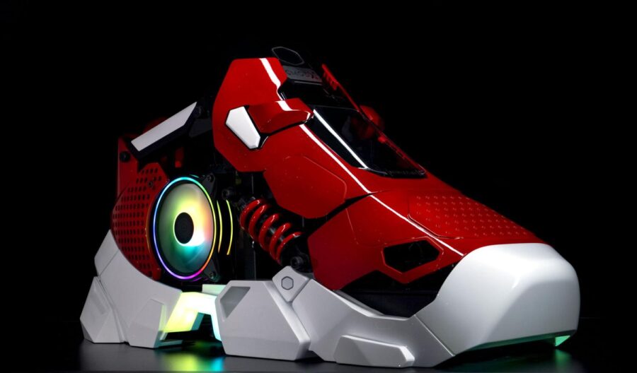 Корпус без блока питания/ Case Cooler Master Sneaker-X CPT KIT, Mini-Tower, 1x120mm RGB + Water Cooling System Flux 360 Special Edition,  2xUSB 3.0, 850W SFX, mITX Black/Red/White — изображение 2
