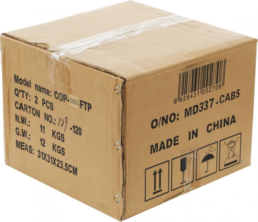 Кабель сетевой Ningbo FTP 4 пары cat.5E solid 0.5мм Cu molded 305м серый