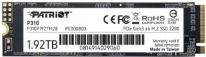 Купить Накопитель SSD Patriot PCIe 3.0 x4 1920GB P310P192TM28 P310 M.2 2280 - 4D-15213459 из реестра по лучшей цене
