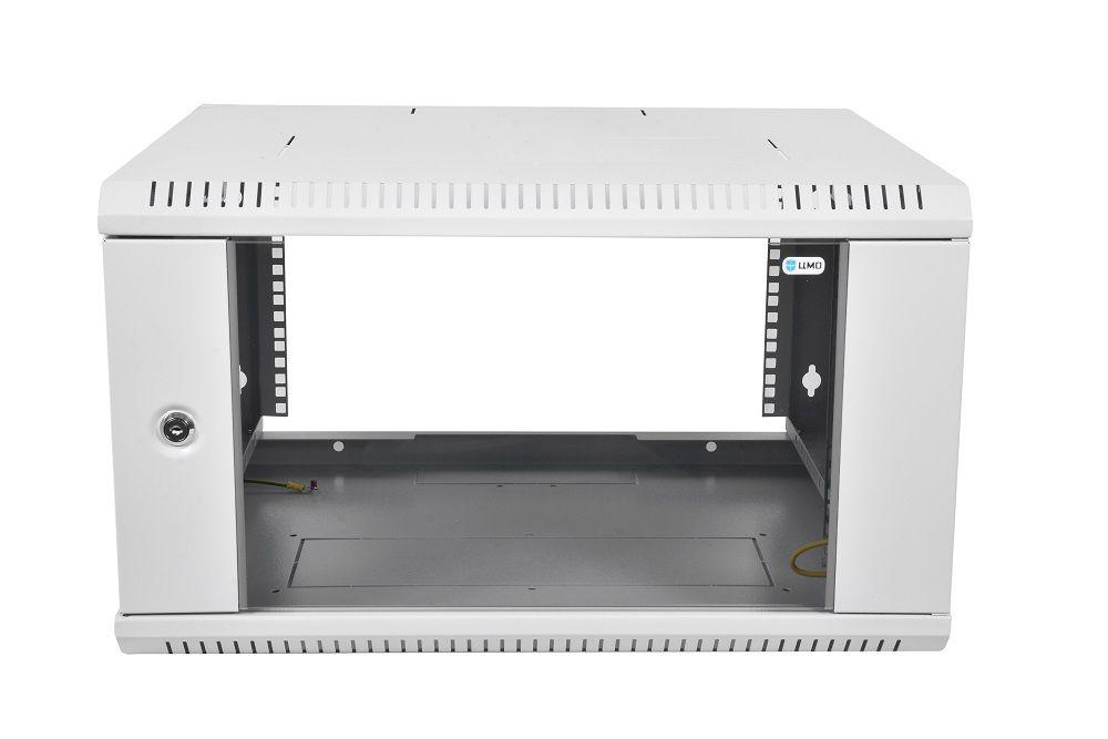 Шкаф коммутационный ЦМО ШРН-ЭКОНОМ (ШРН-Э-15.350) настенный 15U 600x350мм пер.дв.стекл задн.дв.стал.лист 85кг серый 300мм 746мм