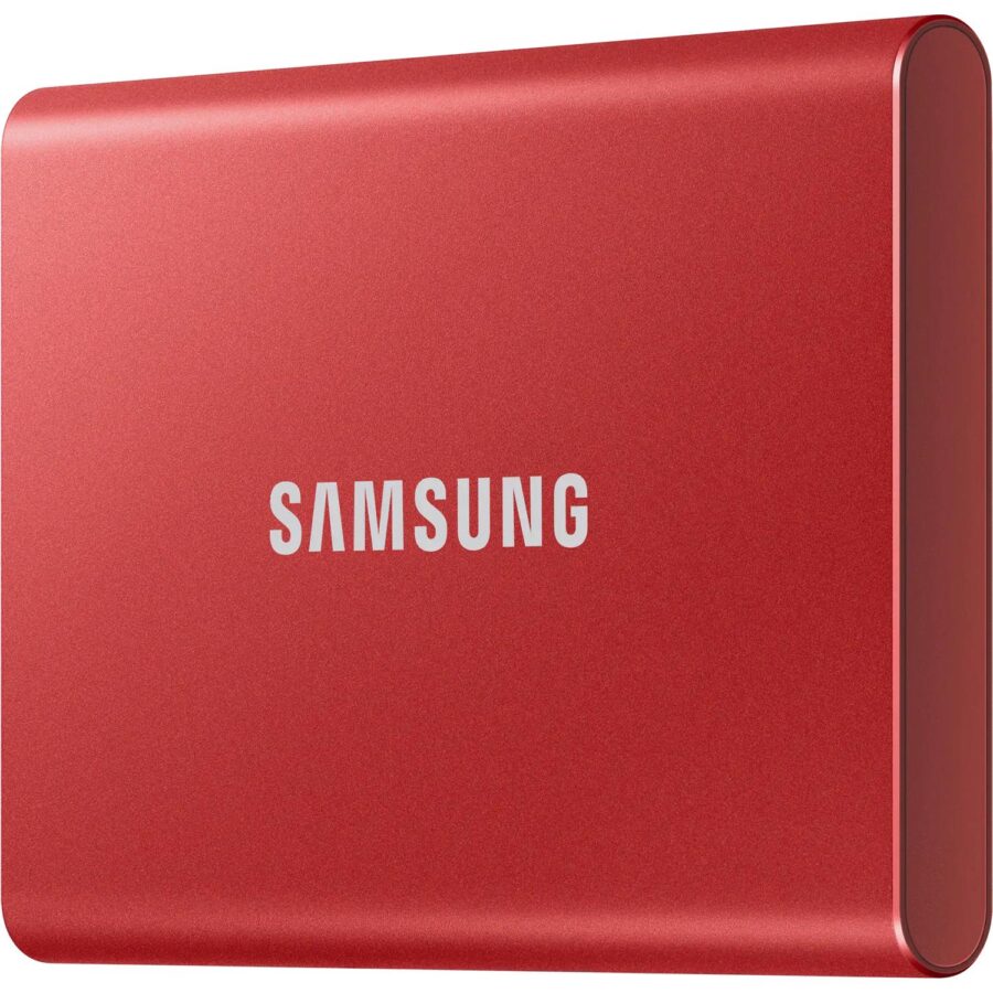 Внешние HDD и SSD/ Samsung External SSD T7, 2000GB, Type-C, USB 3.2 Gen2, R/W 1050/1000MB/s, 85x57x8mm, Metallic Red (12 мес.) — изображение 3