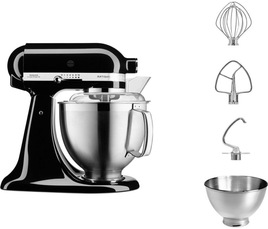 Настольный миксер KitchenAid Настольный миксер с откидным блоком  Artisan 4.8 л, черный — изображение 3