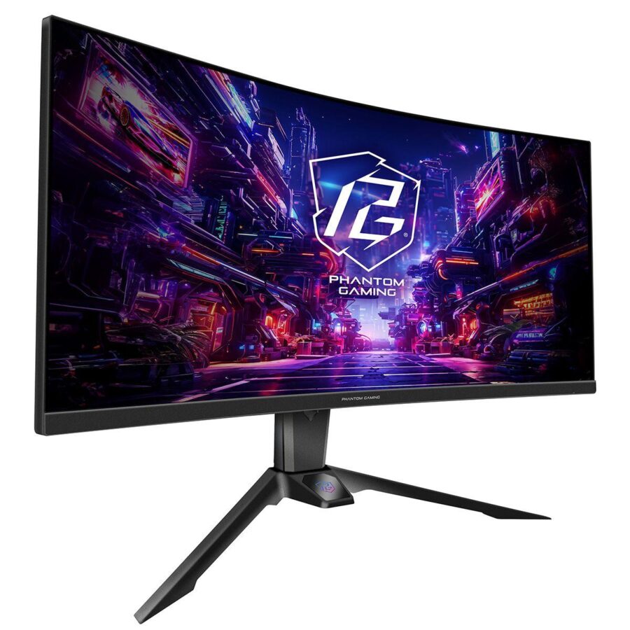 Монитор 34" ASRock Phantom Gaming PG34QRT2B Black (VA, 3440x1440, HDMI+HDMI+DP+Type C, 1 ms, 178°/178°, 500 cd/m, 3000:1, 180Hz, HDR400, MM, Curved 1500R, Height adjustment) — изображение 3