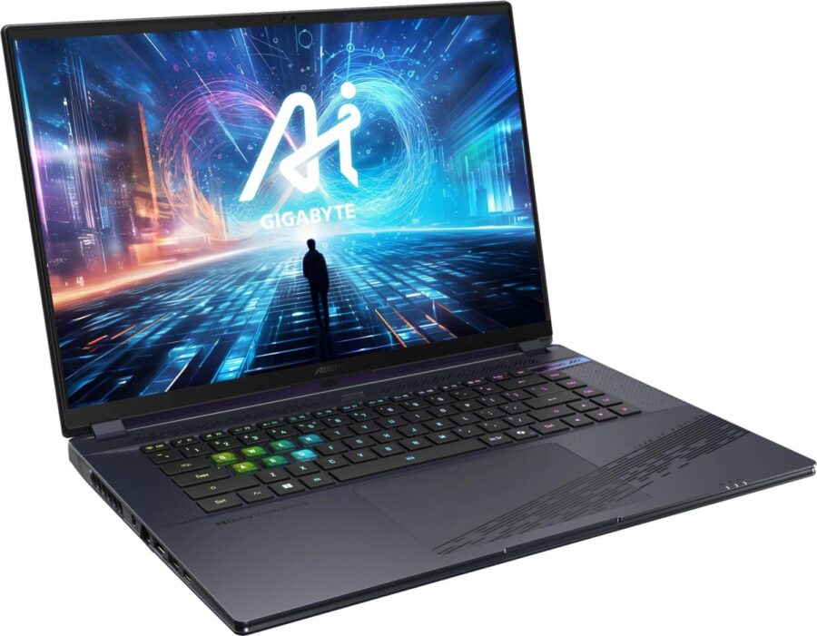 Ноутбук Gigabyte Aorus 16X Core i7 13650HX 32Gb SSD1Tb NVIDIA GeForce RTX4070 8Gb 16" IPS QHD+ (2560x1600) Windows 11 Home grey WiFi BT Cam (9SG-43KZC64SH) — изображение 2