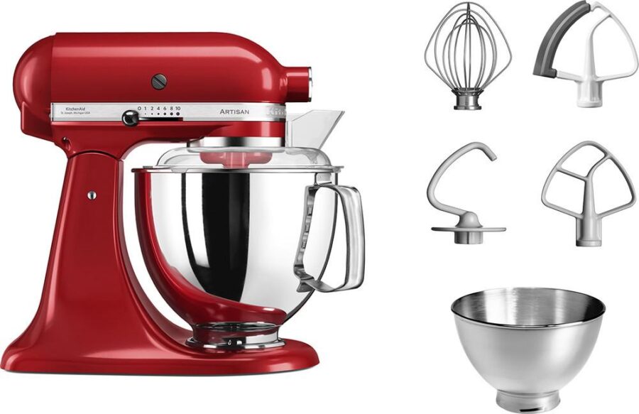 Настольный миксер KitchenAid Настольный миксер с откидным блоком  Artisan 4.8 л, красный — изображение 3