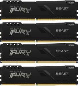 Купить Память оперативная/ Kingston 128GB 3200MT/s DDR4 CL16 DIMM (Kit of 4) FURY Beast Black - 4D-12877851 из реестра по лучшей цене