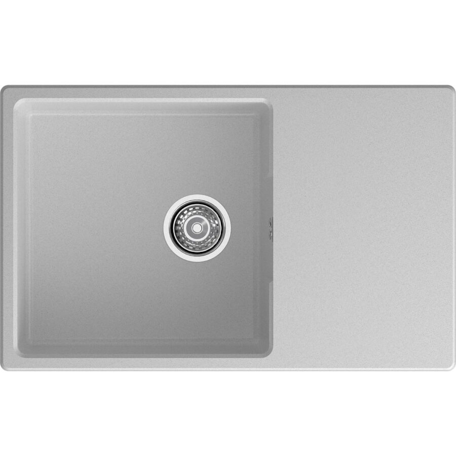 Кухонная мойка GRANFEST URBAN 678L gray 1-чаша+крыло 780*490мм, монтаж: врезной, материал: кварц, цвет: серый