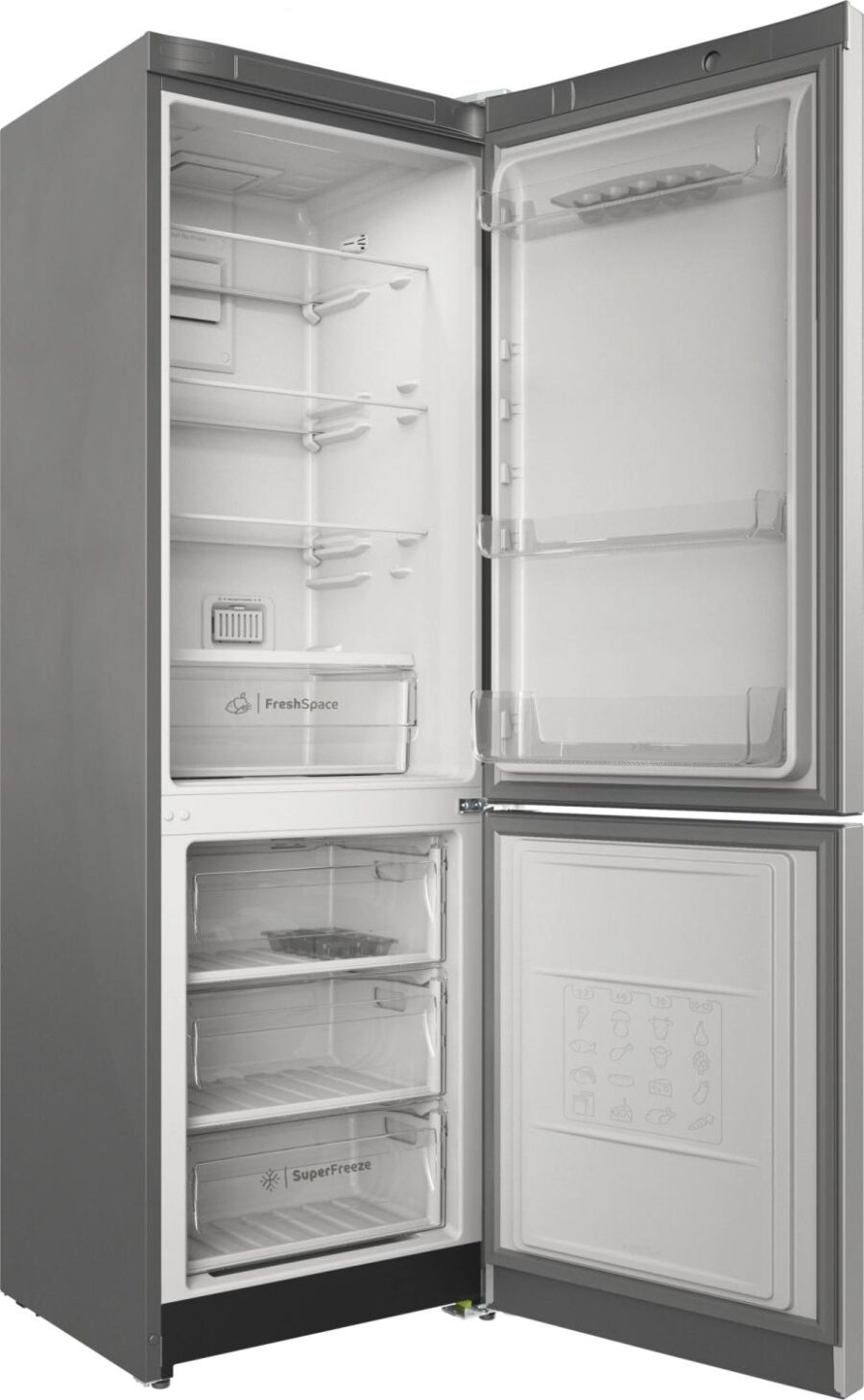 Холодильник Indesit ITS 5180 XB 2-хкамерн. нержавеющая сталь мат. — изображение 2