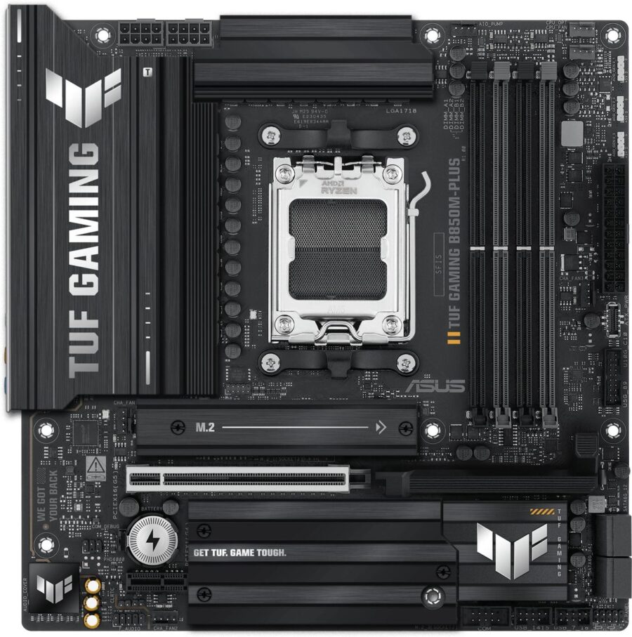 Материнская плата Asus TUF GAMING B850M-PLUS SocketAM5 AMD B850 4xDDR5 mATX AC`97 8ch(7.1) 2.5Gg RAID+HDMI+DP — изображение 2