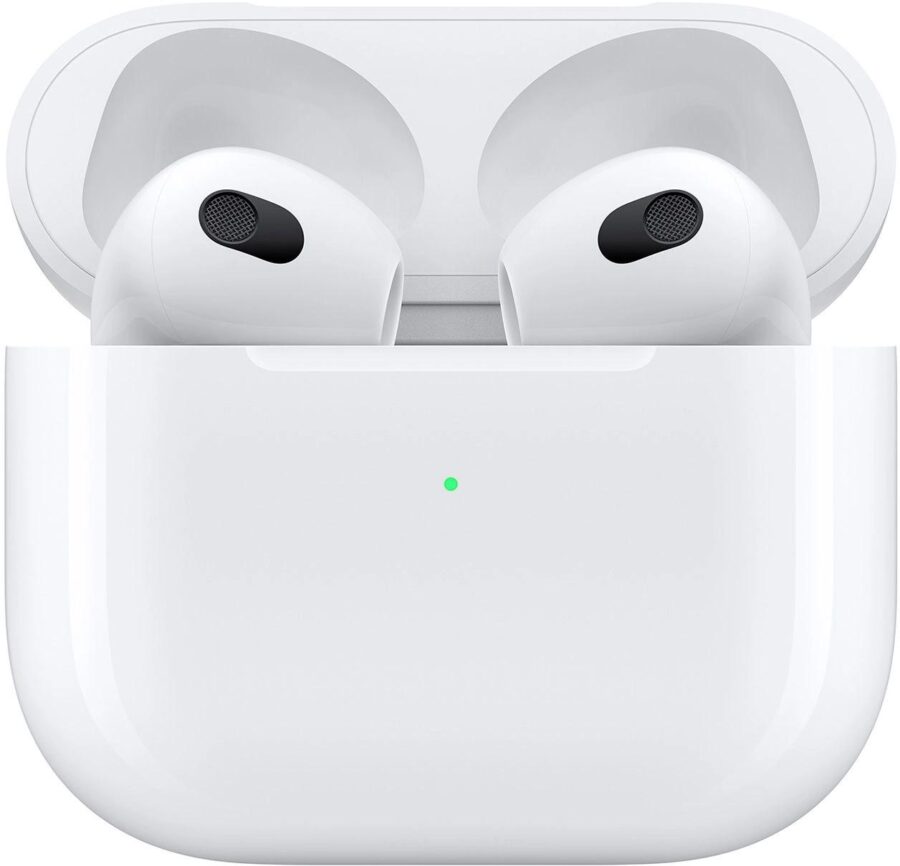 Гарнитура вкладыши Apple AirPods 3 A2565/A2564/A2897 Lightning белый беспроводные bluetooth в ушной раковине (MPNY3CH/A) — изображение 2