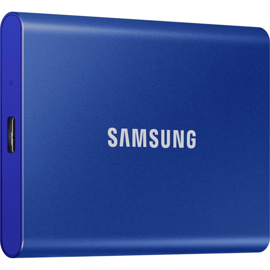 Внешние HDD и SSD/ Samsung External SSD T7, 1000GB, Type-C, USB 3.2 Gen2, R/W 1050/1000MB/s, 85x57x8mm, Indigo Blue (12 мес.) — изображение 2