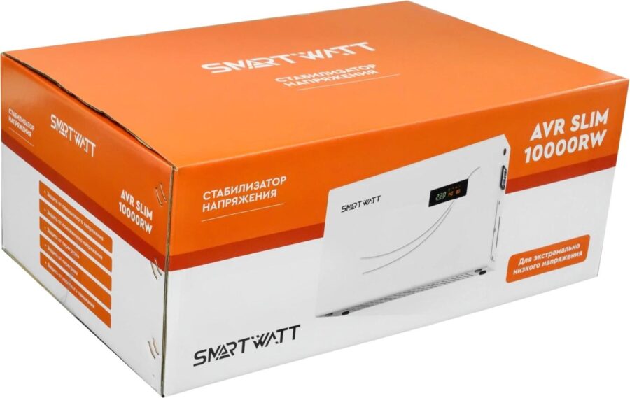 Стабилизатор напряжения Smartwatt AVR Slim 10000RW 10000ВА белый — изображение 4