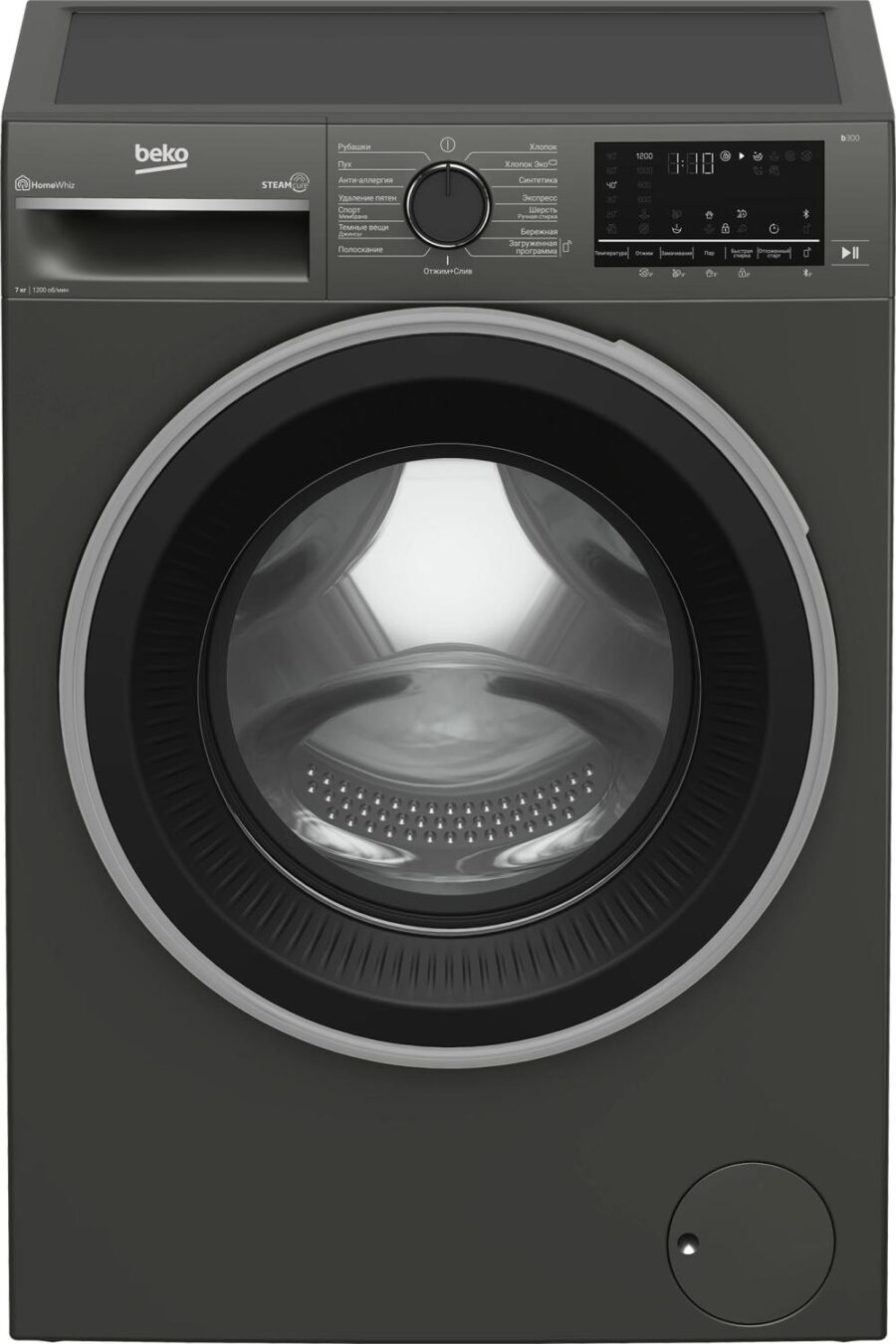 Стиральная машина Beko Beyond B3WFR572AB класс: A загр.фронтальная макс.:7кг антрацит инвертер