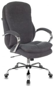 Купить Кресло руководителя Бюрократ T-9950SL Fabric серый Alfa 44 крестов. металл хром - 4D-12434853 из реестра по лучшей цене