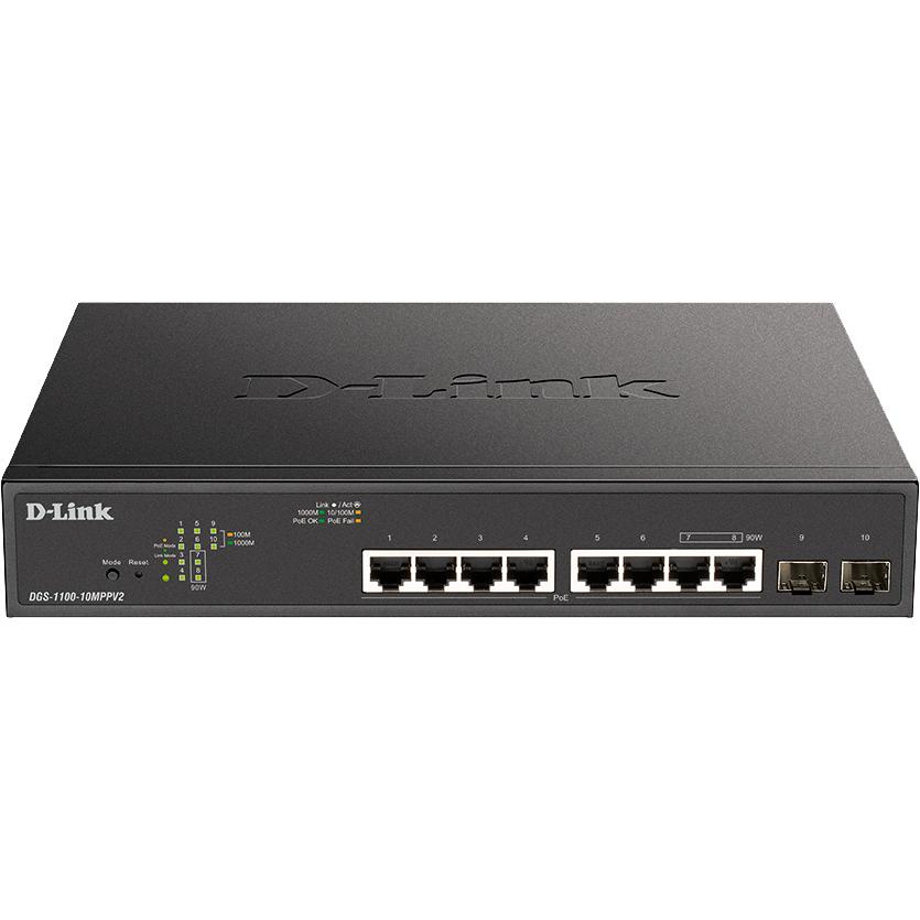 Коммутатор/ EasySmart L2 Switch 8х1000Base-T PoE, 2x1000Base-X SFP, PoE Budget 242W, 2 PoE ports 802.3bt (90W) — изображение 2