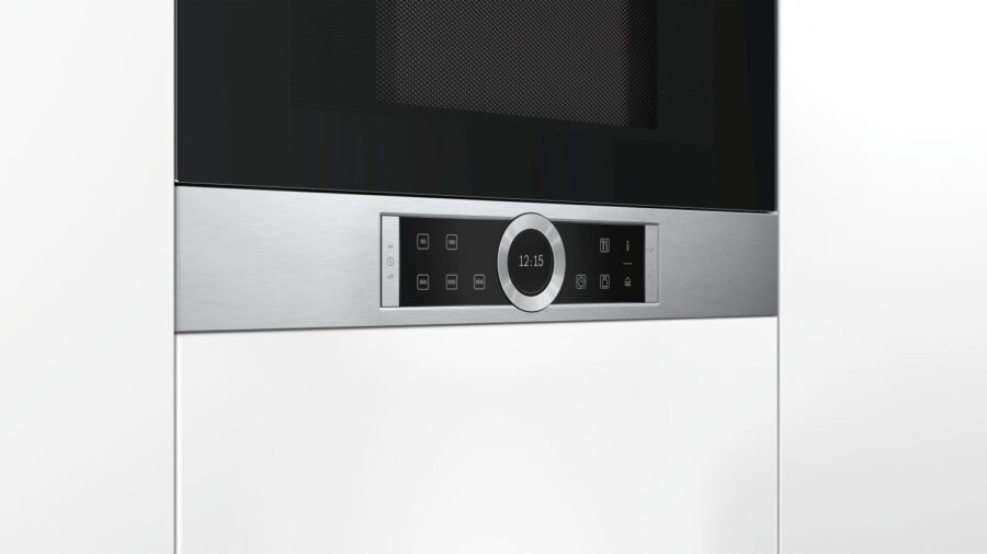 Встраиваемые микроволновые печи BOSCH 900Вт, 5 режимов, инвертер, 21 л, сталь,петли слева — изображение 3
