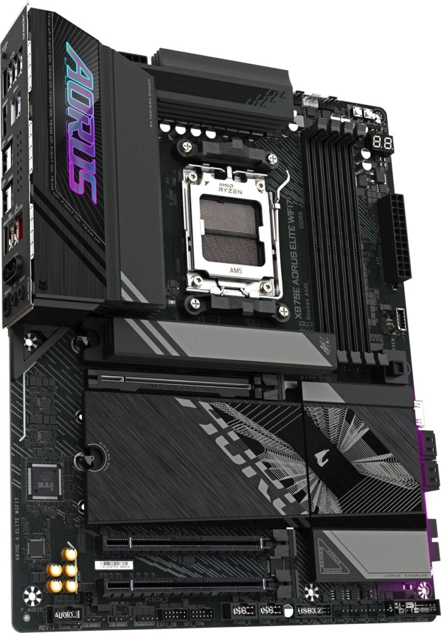 Материнская плата Gigabyte X870E A ELITE WIFI7 SocketAM5 AMD X870 4xDDR5 ATX AC`97 8ch(7.1) 2.5Gg RAID+HDMI — изображение 2