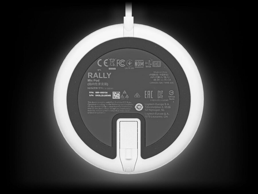 Микрофон/ Logitech Microphone for Rally ConferenceCam  Mic Pod Off-White — изображение 4
