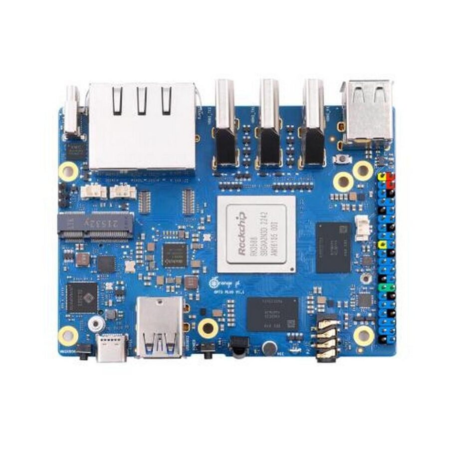 Одноплатный компьютер Orange Pi 5 Plus 16GB   Rockchip RK3588, 16Gb, HDMI 2.1, Gigabit LAN port, USB2.0/3.0, microSD card slot, USB Type-C power port 5V@4A, без блока питания. — изображение 3