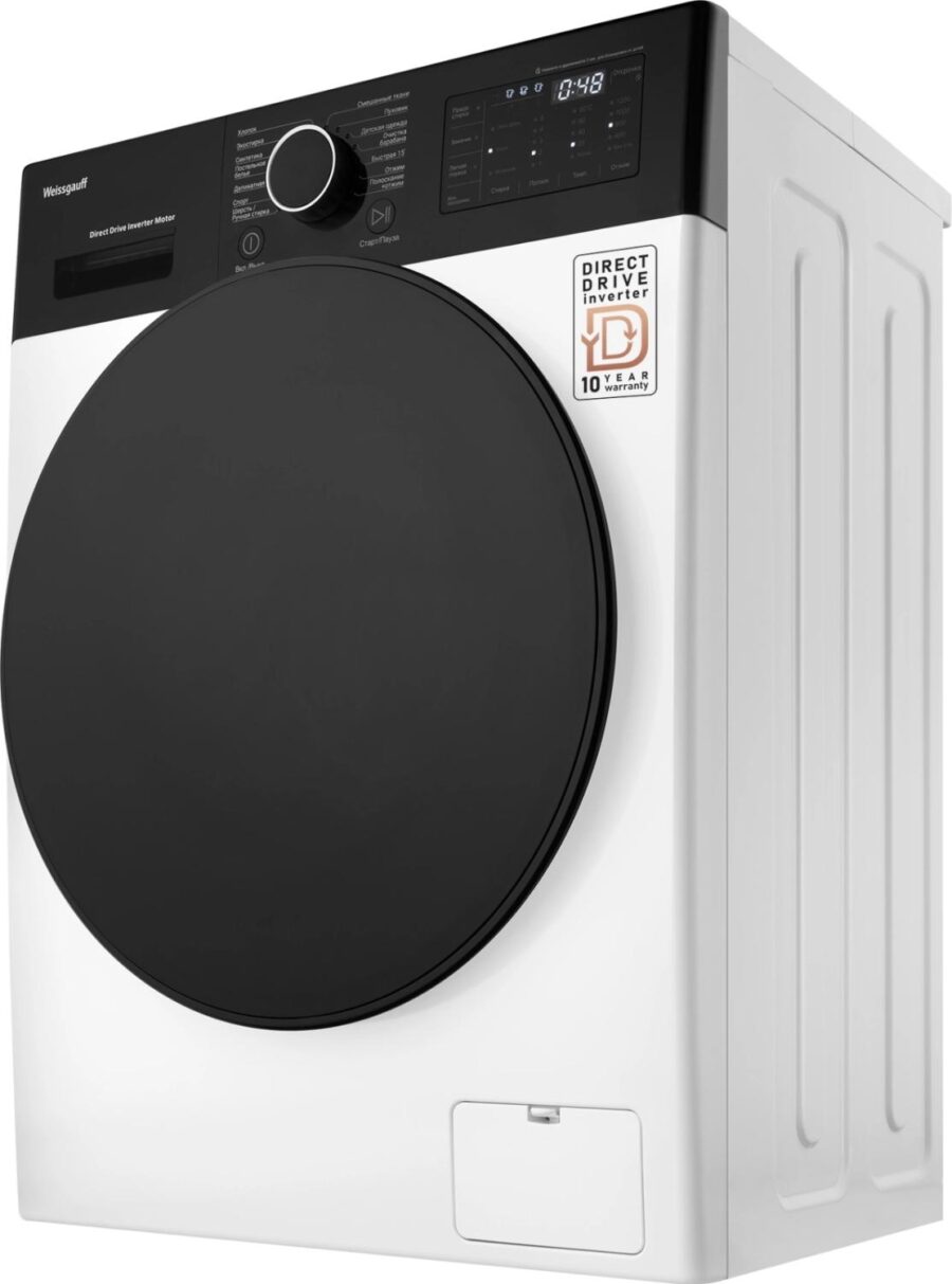 Стиральная машина Weissgauff WM 4926 Direct Drive Inverter класс: A+++ загр.фронтальная макс.:6кг белый инвертер — изображение 3