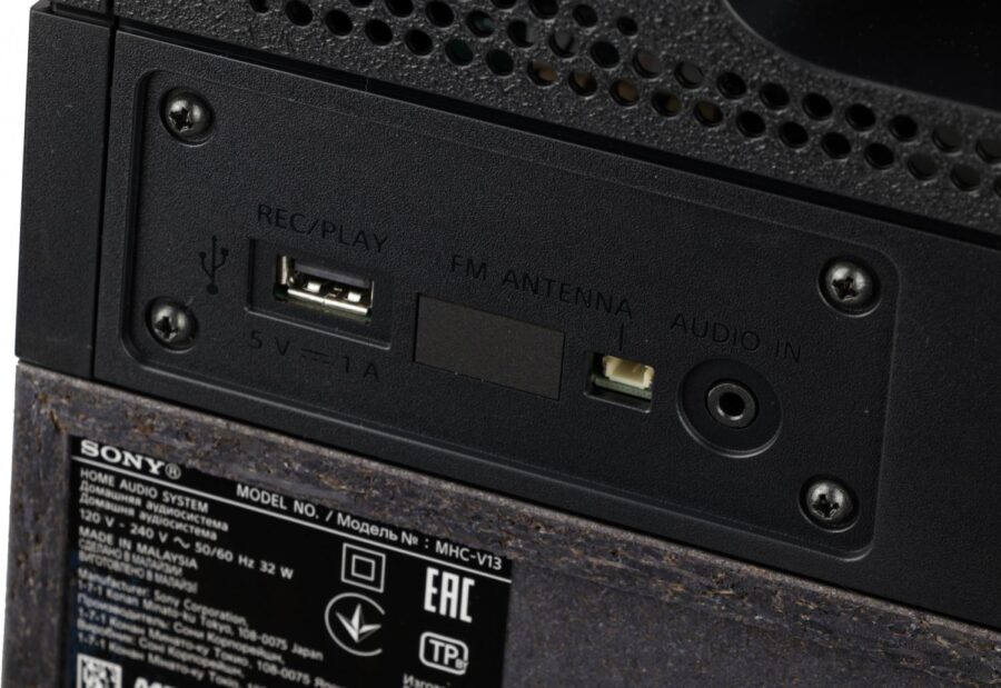 Минисистема Sony MHC-V13 черный CD CDRW FM USB BT