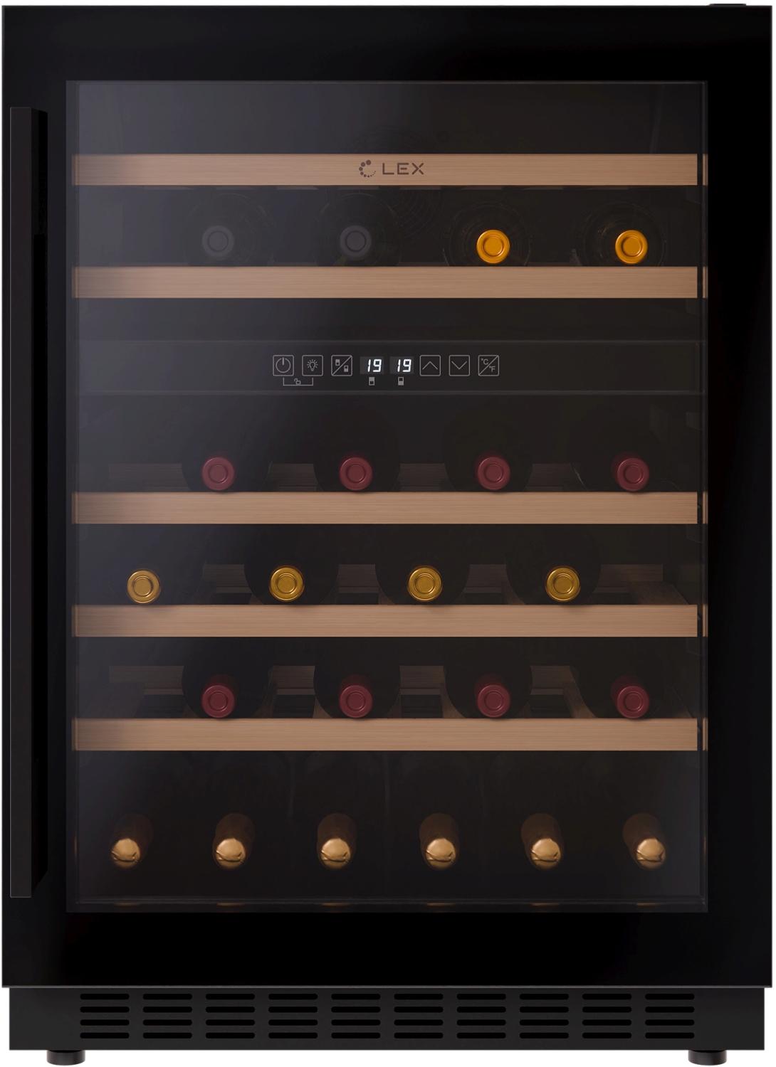 Винный шкаф Lex LWD6046BL dual zone 1-нокамерн. черный — изображение 3