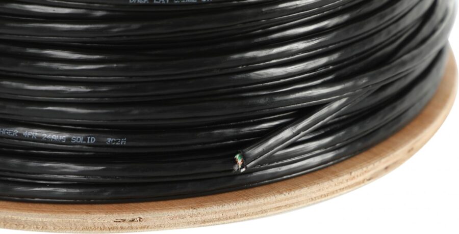 Кабель сетевой Ningbo UTP 4 пары cat.5E solid 0.5мм Cu molded 305м черный outdoor стальной трос — изображение 4