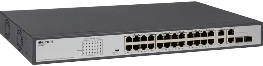Коммутатор Origo OS2228P/370W OS2228P/370W/A1A 28x1Гбит/с 2xКомбо(1000BASE-T/SFP) 2SFP 24PoE+ 370W неуправляемый — изображение 2