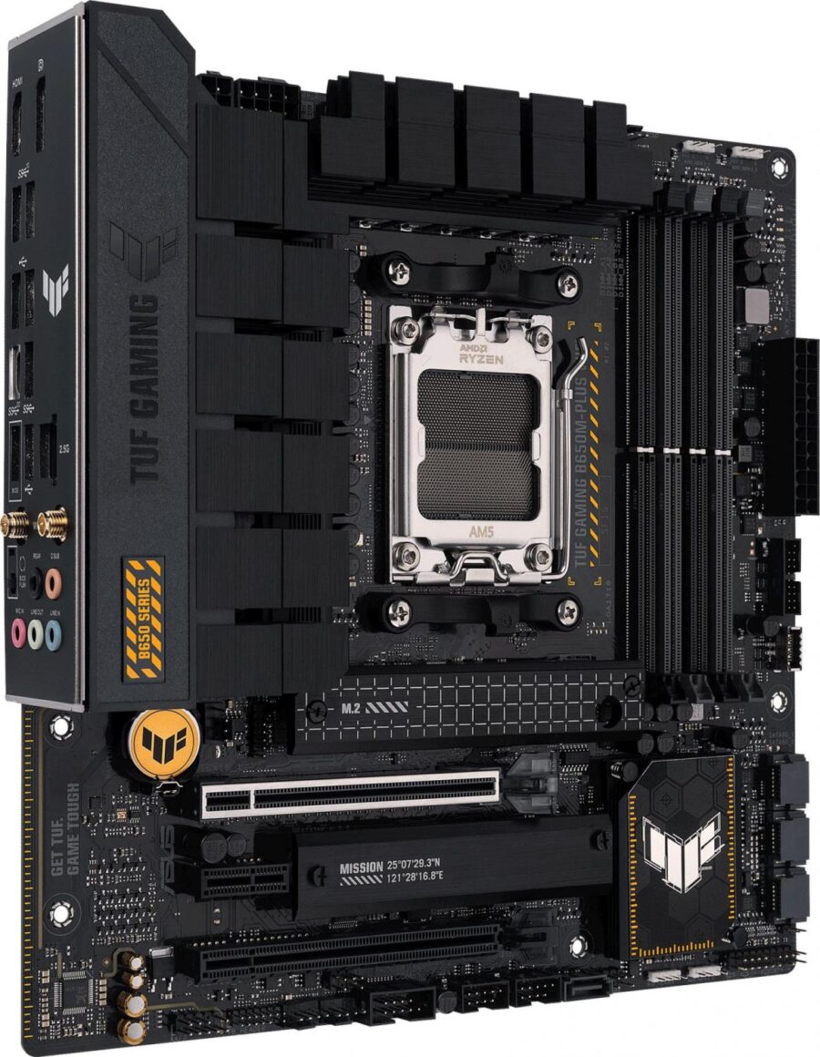 Материнская плата Asus TUF GAMING B650M-PLUS WIFI SocketAM5 AMD B650 4xDDR5 mATX AC`97 8ch(7.1) 2.5Gg RAID+HDMI+DP — изображение 2